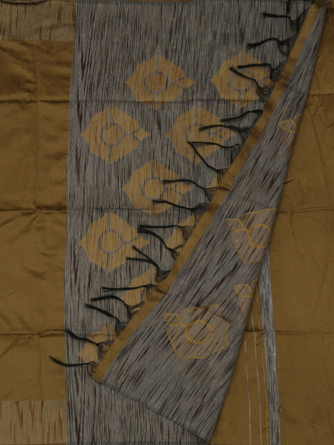 

Pothys Gold-Toned Solid Jute Silk Saree