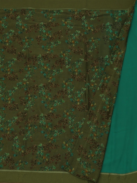 

Pothys Green Printed Poly Georgette Saree