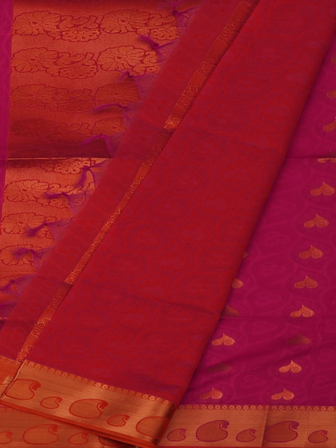 

Pothys Pink Woven Design Silk Cotton Saree