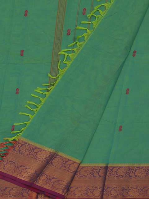 

Pothys Green Woven Design Pure Cotton Saree