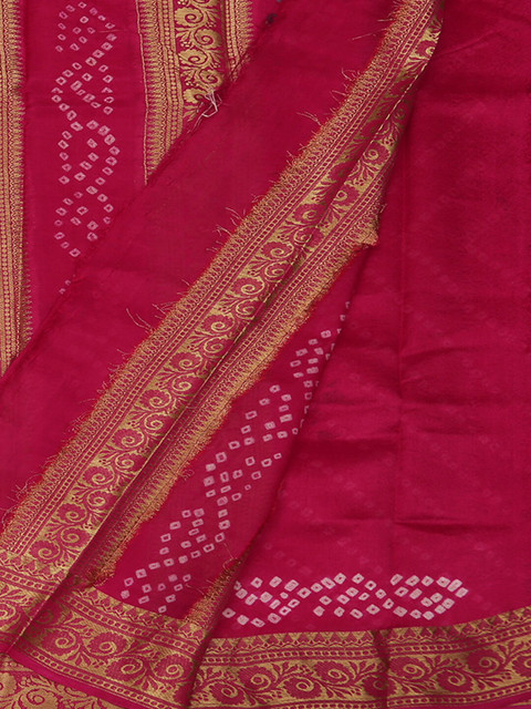 

Pothys Pink Printed Art Silk Saree