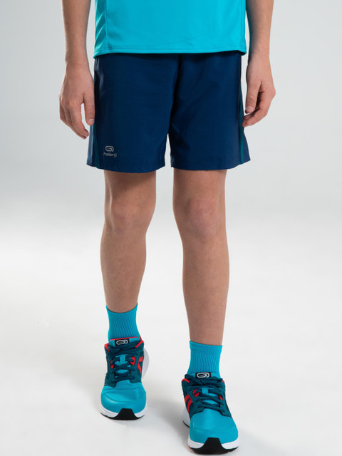 

Kalenji By Decathlon Unisex Kids Navy Blue Solid Regular Fit Sustainable Sports Shorts