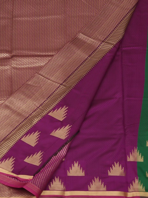 

Pothys Green & Magenta Art Silk Woven Design Saree