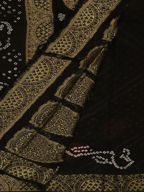 

Pothys Black Printed Art Silk Saree