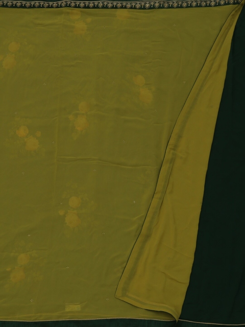 

Pothys Green Printed Poly Georgette Saree