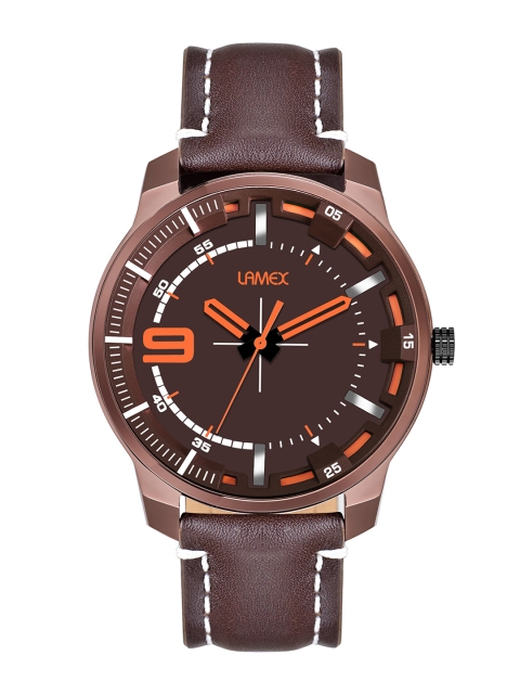 

LAMEX Men Brown Analogue Watch 10647-PHONIXDLX-BR-BR
