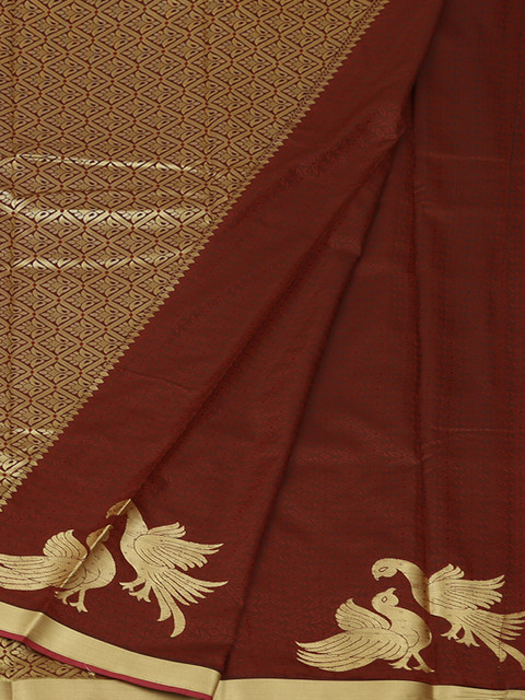 

Pothys Green & Maroon Art Silk Woven Design Saree