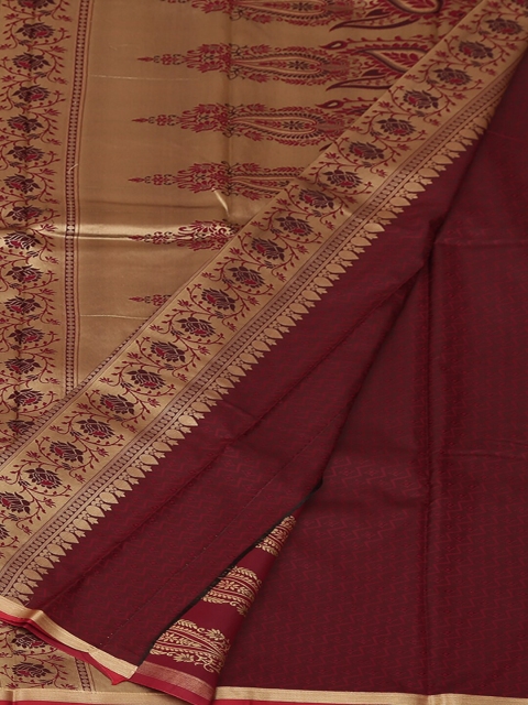 

Pothys Green & Maroon Art Silk Woven Design Saree