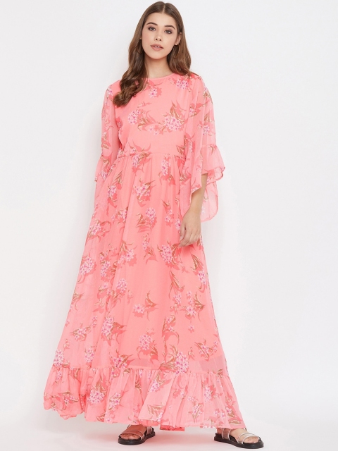 

Femella Women Pink Printed Maxi Dress