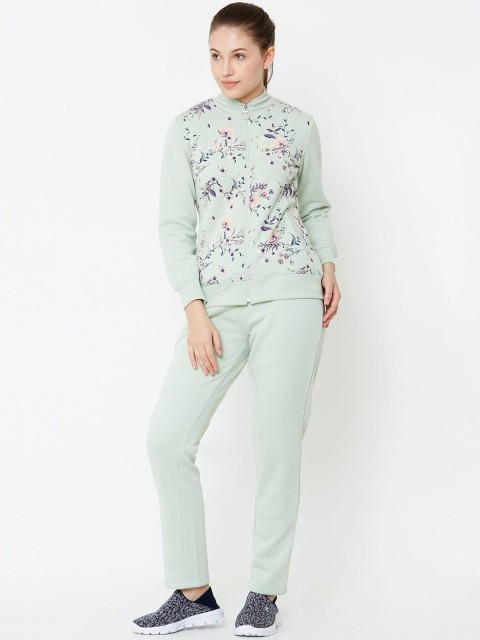 

Sweet Dreams Women Green Printed Tracksuit
