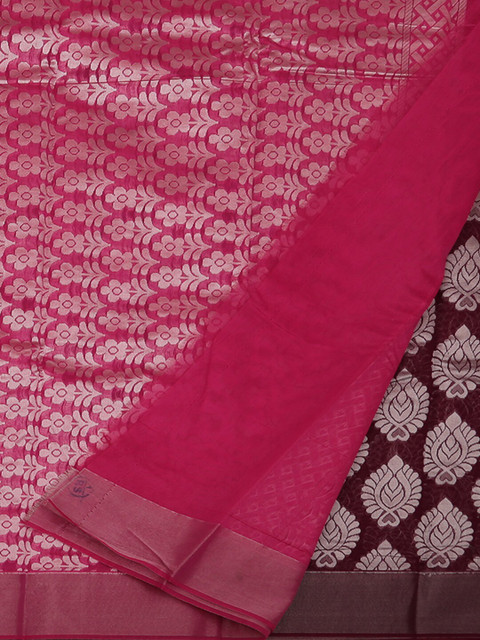 

Pothys Magenta Woven Design Silk Cotton Saree
