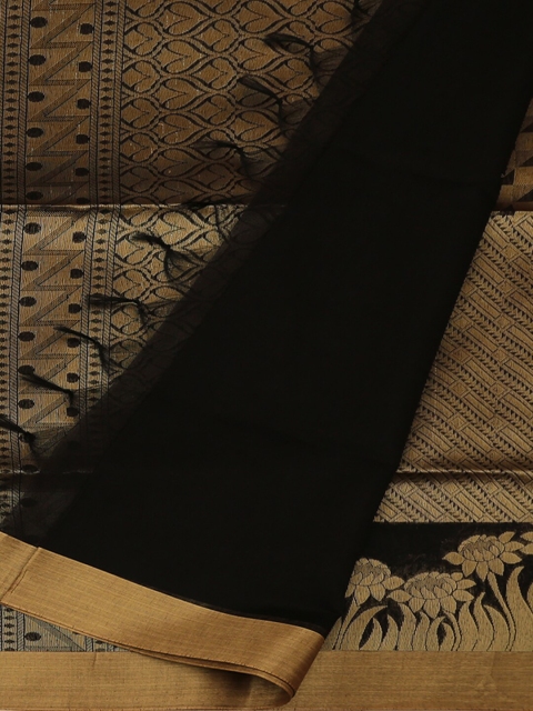 

Pothys Black Woven Design Silk Cotton Saree