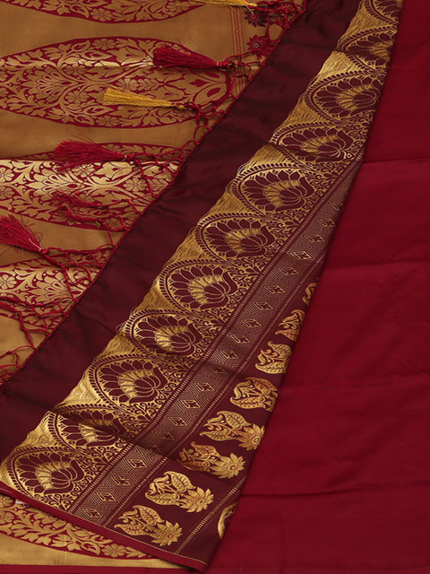 

Pothys Green & Maroon Art Silk Printed Saree