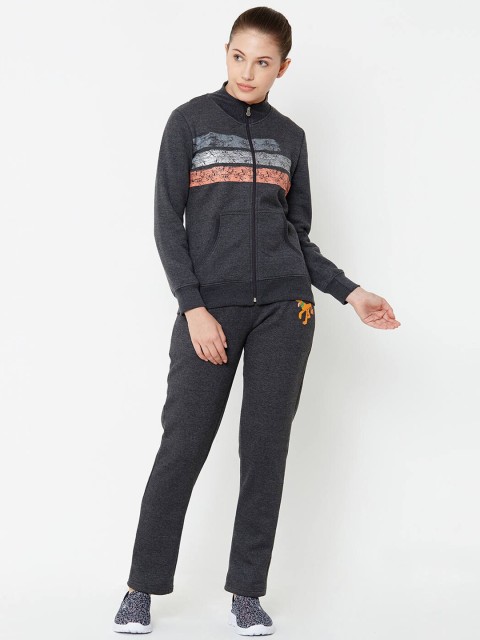 

Sweet Dreams Women Charcoal-Grey Solid Tracksuit