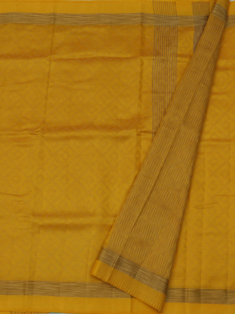 

Pothys Yellow Woven Design Jute Silk Saree