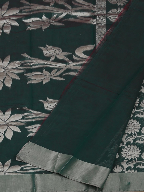 

Pothys Green Woven Design Silk Cotton Saree