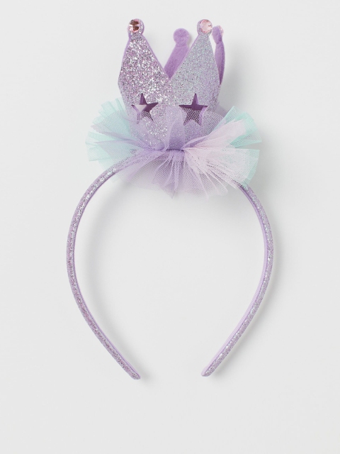 

H&M Girls Purple Glittery Crown-Top Alice Band