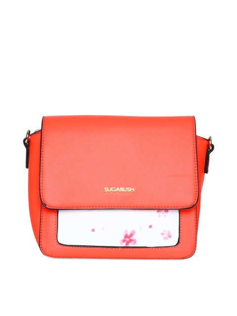

Sugarush Orange Solid Sling Bag