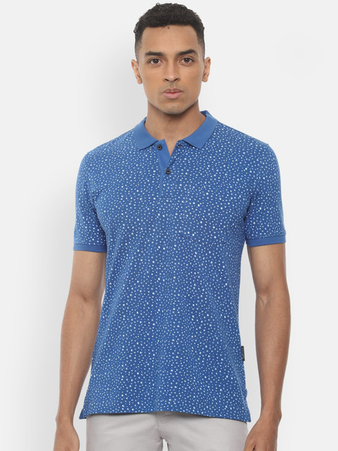 

Van Heusen Men Blue Printed Polo Collar T-shirt
