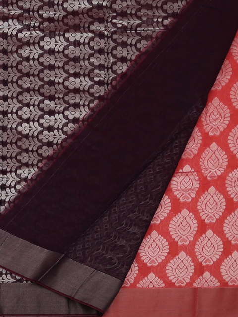

Pothys Peach-Coloured Dyed Saree