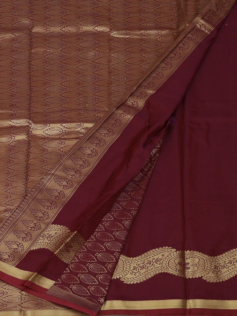 

Pothys Olive Green & Maroon Art Silk Woven Design Saree