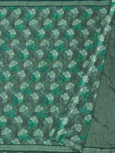 

Pothys Green Printed Poly Georgette Saree