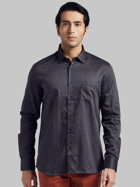 

Parx Men Blue Regular Fit Printed Casual Shirt