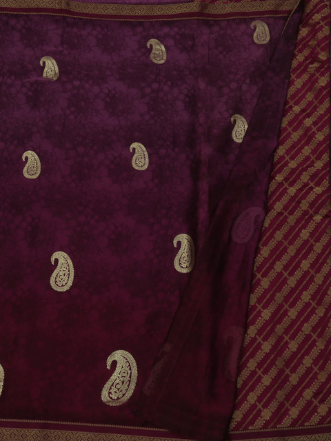 

Pothys Magenta Woven Design Poly Georgette Saree