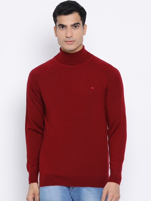 

Monte Carlo Men Red Solid Pullover Sweater