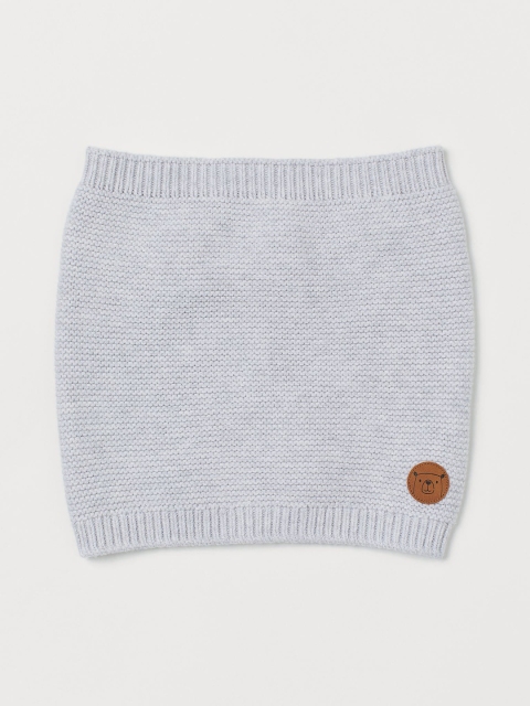 

H&M Girls Grey Solid Cotton Tube Scarf