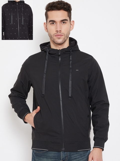 

Okane Men Black Solid Reversible Bomber