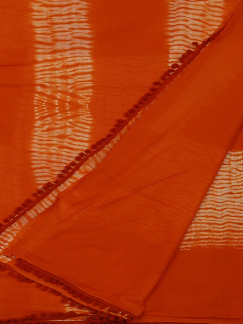 

Pothys Orange Woven Design Pure Cotton Saree