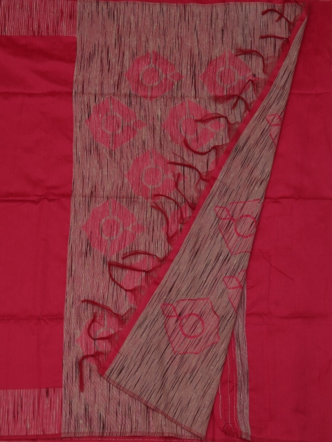 

Pothys Pink Woven Design Jute Silk Saree