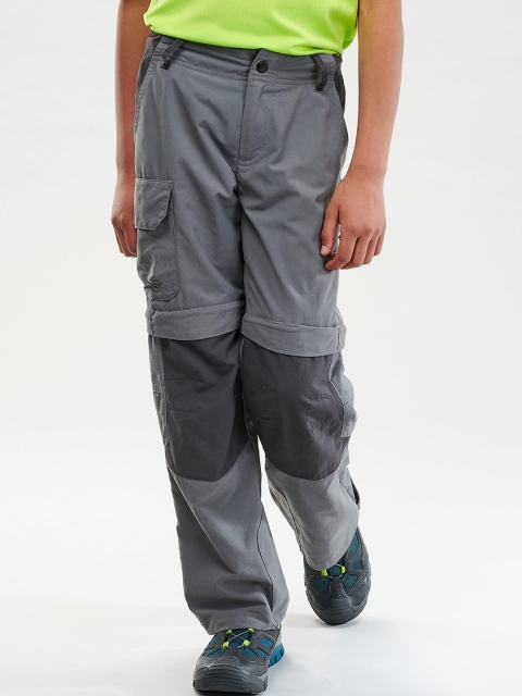 

Quechua By Decathlon Unisex Kids Grey Regular Fit Solid Chinos