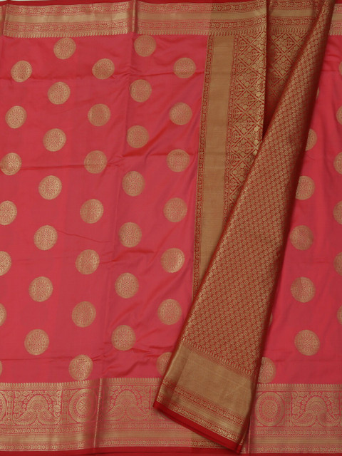 

Pothys Pink Woven Design Jute Silk Saree