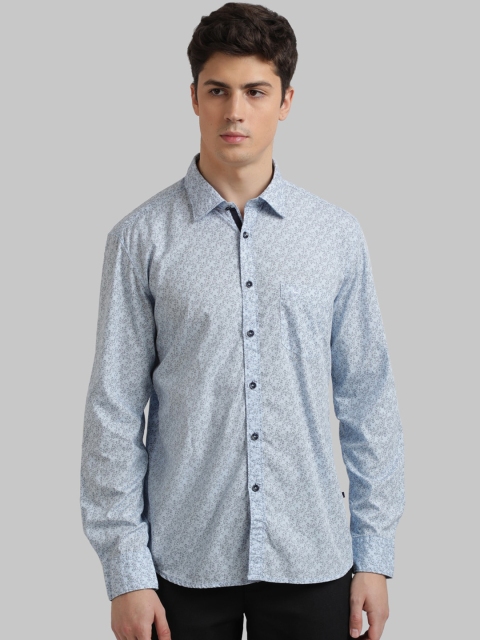 

Parx Men Blue Regular Fit Printed Casual Shirt