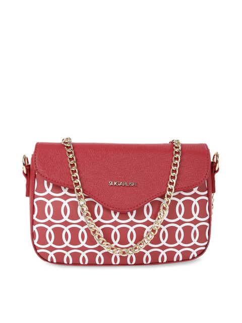 

Sugarush Red Printed Sling Bag