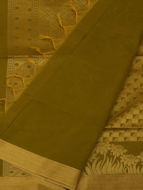 

Pothys Olive Green Woven Design Silk Cotton Saree