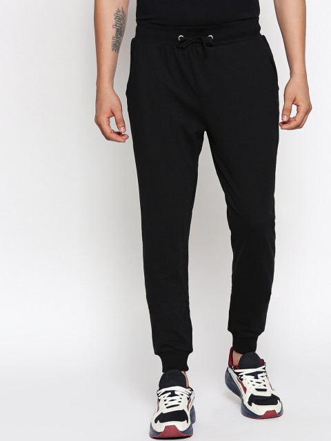 

The Souled Store Men Black Solid Slim-Fit Joggers