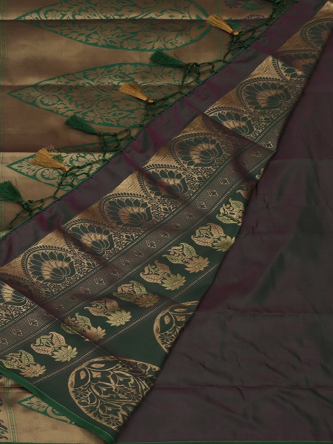 

Pothys Magenta & Green Art Silk Woven Design Saree