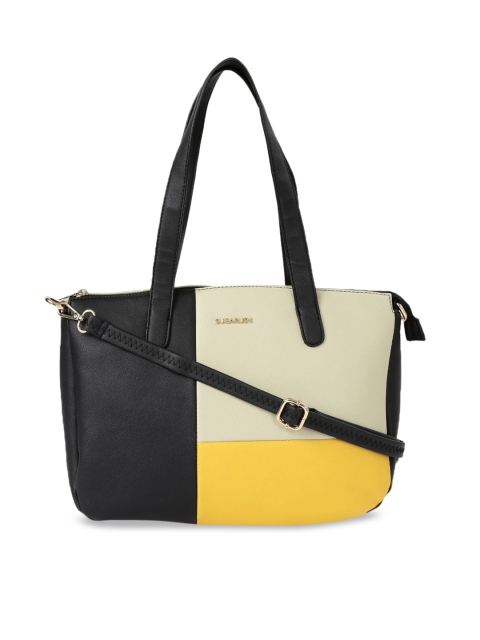 

Sugarush Black & Beige Colourblocked Shoulder Bag
