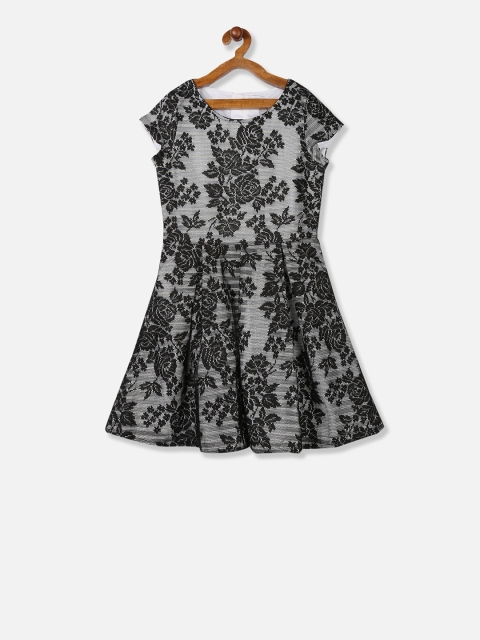 

The Childrens Place Girls Grey Printed Fit and Flare Dress