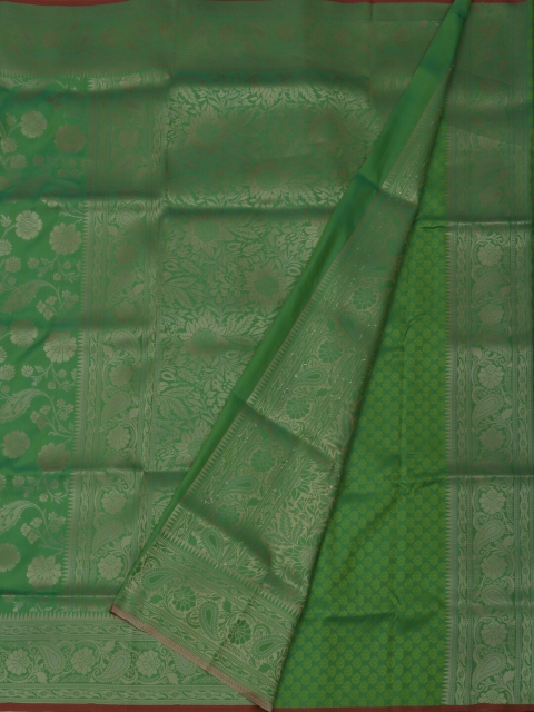 

Pothys Green Woven Design Jute Silk Saree