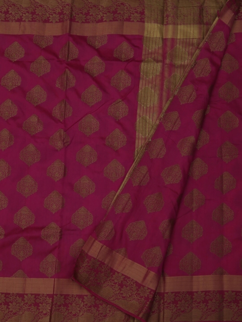 

Pothys Magenta Woven Design Jute Silk Saree