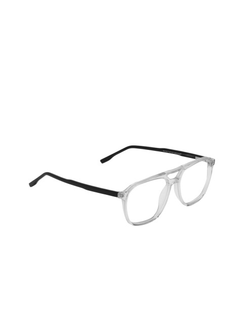 

VAST Unisex Transparent Solid Full Rim Rectangle Frames 17032_TRANSPARENT_WHITE_ARC_CLEAR