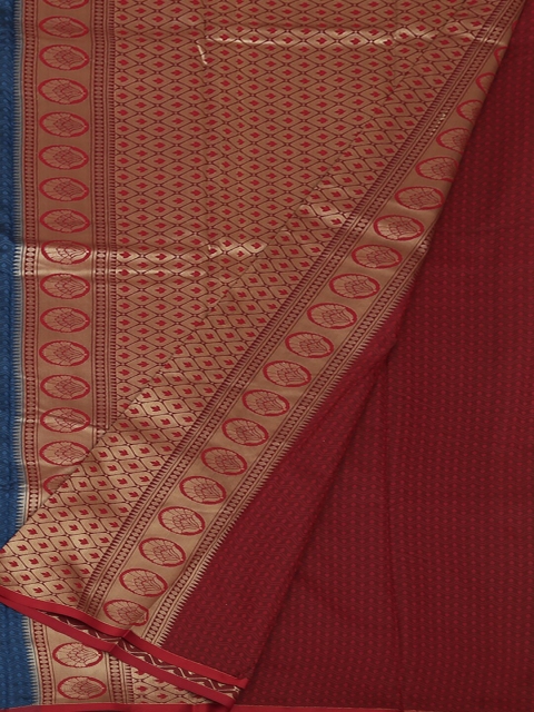 

Pothys Blue & Maroon Art Silk Woven Design Saree
