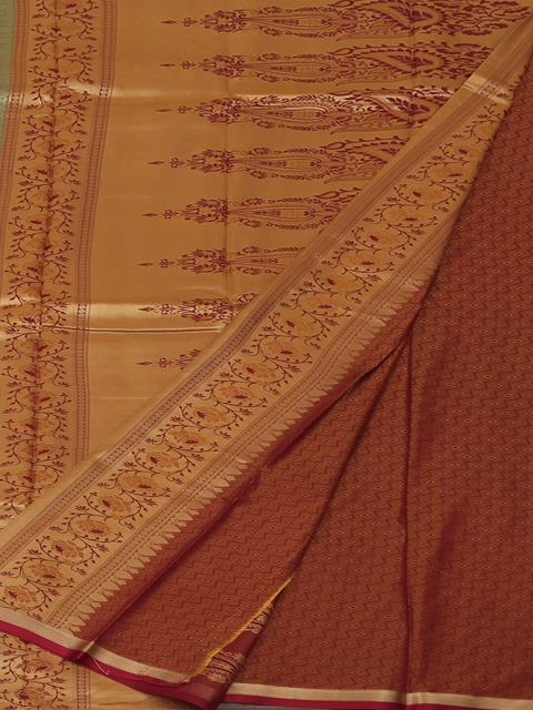 

Pothys Sea Green & Rust Art Silk Woven Design Saree