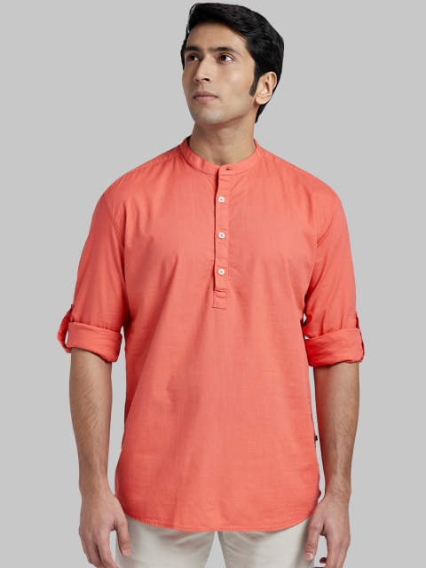 

Parx Men Orange Regular Fit Solid Casual Shirt