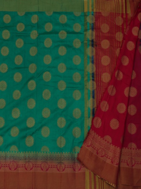 

Pothys Green Woven Design Jute Silk Saree