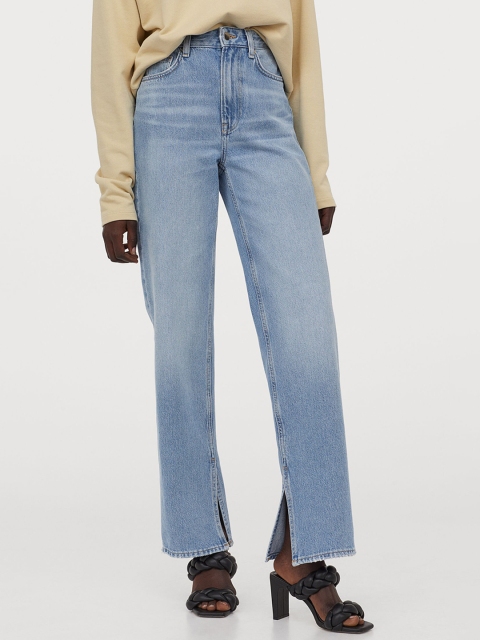 

H&M Women Blue Straight High Jeans